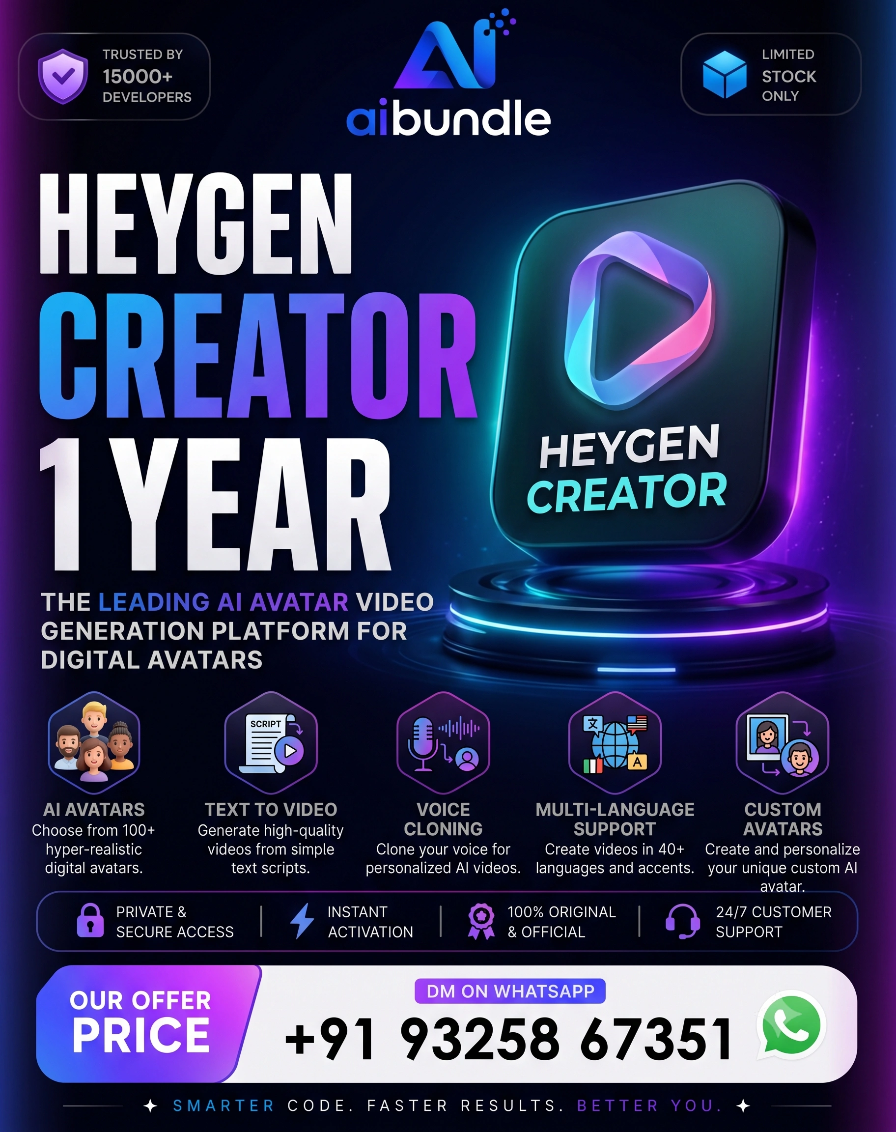 heygen creator 1 year plan